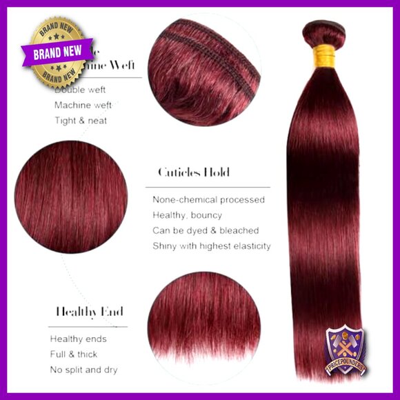 30-34 Inch Brazilian Virgin Hair Extensions Straight Double  display picture 3
